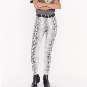 Nasty Gal Snakeskin Pants